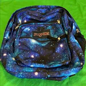JanSport Cosmic Blue Backpack used like new , clean